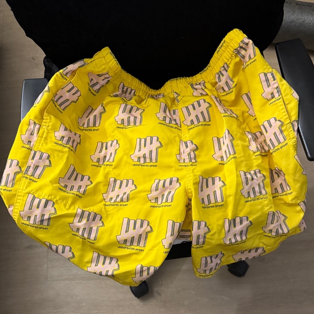 Yellow Graphic Print Shorts